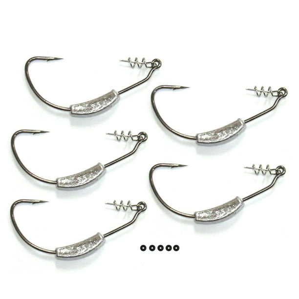3 Packs Z Man Trigger Hooks Weighted Worm Hooks 4//0 1//16oz